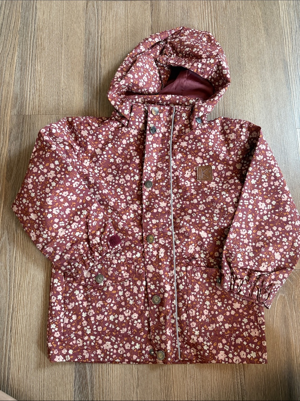 Kuling floral hooded rain jacket